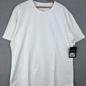 BYLT Premium Basics Mens Drop-Cut Lux T-Shirt White Short Sleeve XL NWT